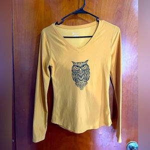 Yellow Owl Print Top (Soft)